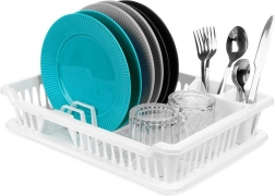 Hvidt opvaskestativ 40 × 29 × 8,5 cm