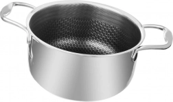 COOKCELL gryde i rustfrit stål 24 cm, 4,8 l med non-stick overflade