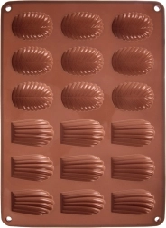 Silikoneform til småkager og praliner 34 × 25 × 1 cm, brun