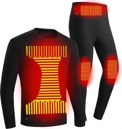 Opvarmet termoundertøj sæt 4XL (trøje og leggings) med USB-opvarmning