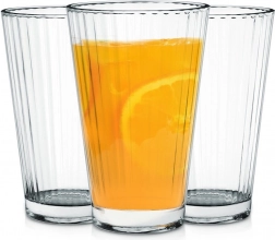 Sæt med glas 270 ml, 3 stk – riflede høje glas