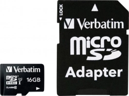 Hukommelseskort Verbatim 16GB microSDHC UHS-I med adapter