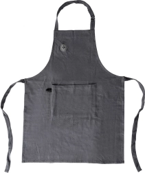 Bomuldsforklæde til køkkenet med justerbar lukning og lomme