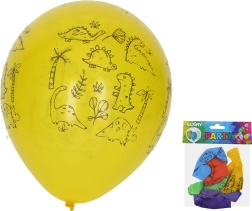 Oppustelige balloner 30 cm – sæt med 5 stk., dinosaurer