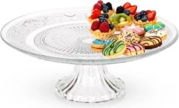 Glas-kagefad på fod 25 cm