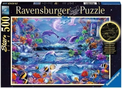 RAVENSBURGER puslespil, der lyser i mørke – magisk verden, 500 brikker