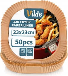Papirindsatser til airfryer 23 × 23 cm, 50 stk.
