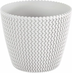 Hvid plastblomsterpotte SPLOFY 29,5 cm