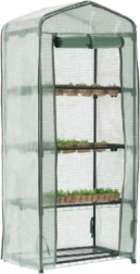 Balkon-drivhus med fire hylder 69 × 49 × 160 cm