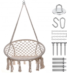 Gynge Storkerede til have- og indendørsrum Premium - hvid + monteringssæt