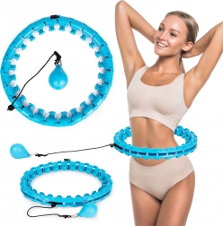 Massagende smart hula hoop med justerbar diameter til fitness