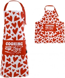 Forklæde i rør med hjerte-motiv