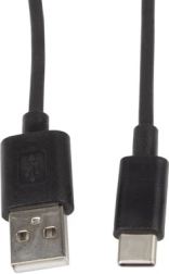 USB-C -> USB-A kabel M/M 1,8 m 2.0 sort