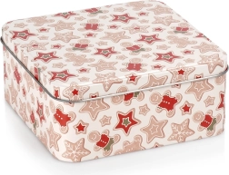 Metaldåse til julesmåkager 15 × 15 × 6,5 cm