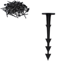 Sæt med 100 pløkker til fastgørelse af agrotextil 12,5 cm