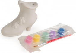 Kreativt sæt Sparegris sko til at male