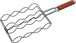 Låsbart grillkurv til pølser, non-stick, 50 × 19 cm