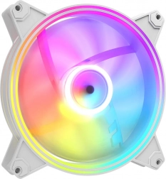 Hvid 140 mm ARGB-blæser Volcano Apex