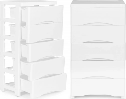 Mobil skuffereol med 5 skuffer ModernHome hvid