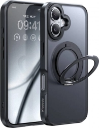 McDodo MagSafe etui med stander til iPhone 16 sort