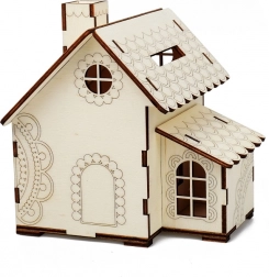 Kúzlo dreva træ sparebøsse hytte med lys