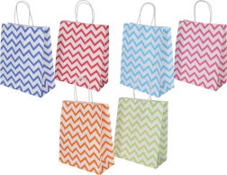 Gavepose i papir med farverigt motiv