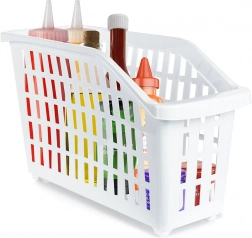 Smal hvid rullekurv 13 l