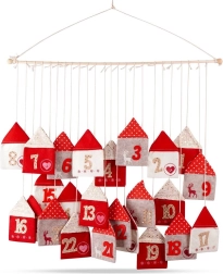 Filtet ophængt adventskalender 70 × 60 cm