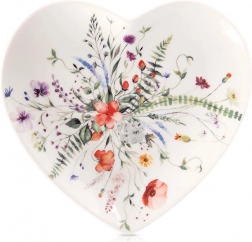 Porcelænstallerken til dessert i hjerteform Maki 17,5 × 17 cm