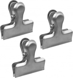 Klemmer til krydderiposer, rustfrit stål, 3 stk.