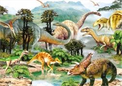 Dino puslespil život dinosaurů 100 XL dílků