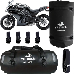 Vandtæt motorcykel- og cykelskuldertaske 40 l