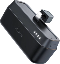 Mcdodo powerbank 5000 mAh, 20W med Lightning-stik (sort)