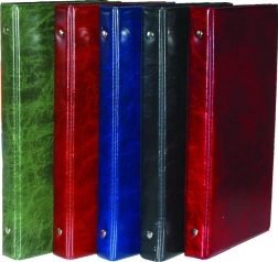 Visitkortmappe kr. A5 til 80 stk. visitkort, blank assorteret med register