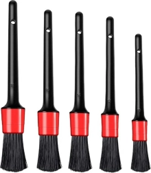 Sæt detailerbørster til rengøring af bilinteriør, 5 stk.