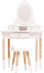 Le Toy Van toiletbord i træ til børn med spejl og taburet