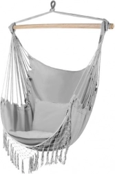 Hængende brasiliansk stol med puder Gardlov – Grå