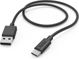 Opladningskabel USB-A til USB-C 1 m sort