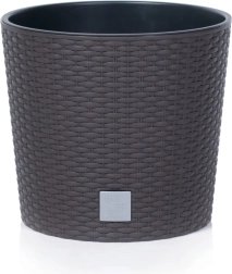 Blomsterkrukke Rato Round med indsats 40 cm umbra