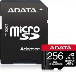ADATA microSD-kort High Endurance 256GB UHS-I V30 A2