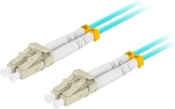 Duplex optisk patchcord OM3 MM LC/UPC–LC/UPC 3 m (aqua) - 1 stk.