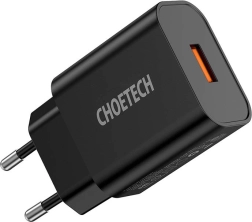 Choetech 18W USB-A vægoplader sort