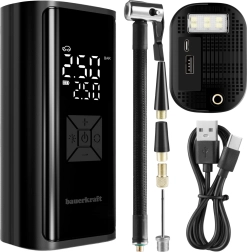 Elektrisk bærbar luftpumpe 150 PSI med 6000 mAh powerbank og LED-lygte