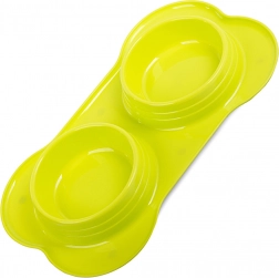 Dobbelt skål til hunde og katte 400 ml x 2