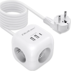 Strømkube forlænger 6-i-1 med bagbelyst afbryder