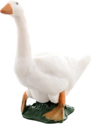 Plastfigur gås på græsplæne 6 × 7 cm