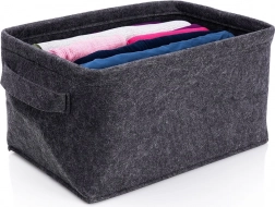 Sammenklappelig filtopbevaringskurv 36 × 27 × 20 cm, sort