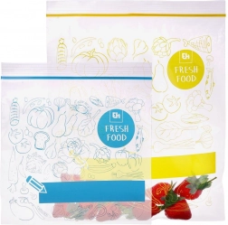 Lynlåsposer til madvarer 20× 1,2 l + 20× 2,5 l, 40 stk.