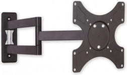 Vægbeslag til LCD/LED 19–37" med dobbelt arm, 25 kg, sort