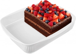 Porcelæn ovnfast fad hvid 36,5 × 30 × 6 cm, 4 l